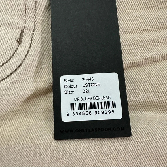 NWT Man x One Teaspoon Mr. Blues Light Stone Cut Off Button Fly Jeans Size 32L - Picture 6 of 10